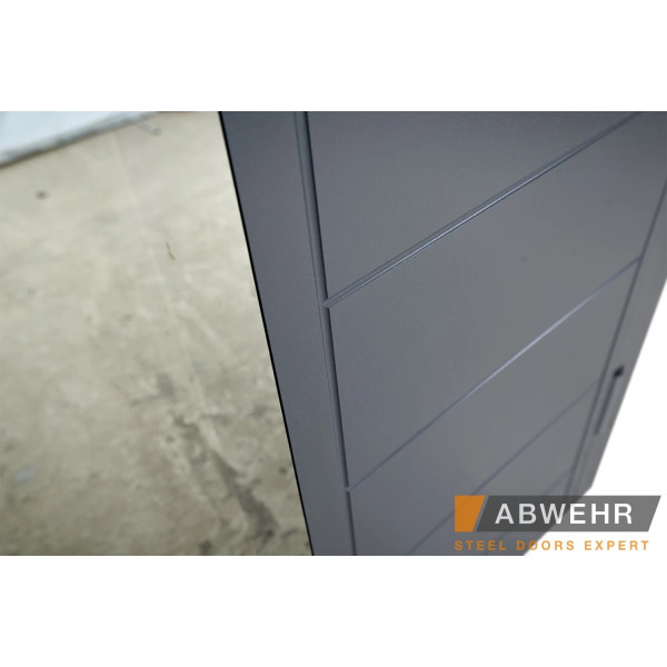Входные двери Abwehr модель Ufo серая двухцветная