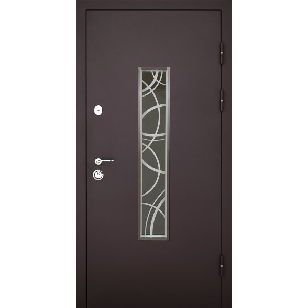 Входные двери Abwehr модель Solid Glass коричневая
