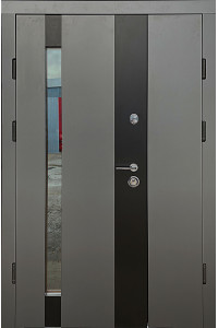 Входные двери Redfort модель Марсель со стеклопакетом полуторная