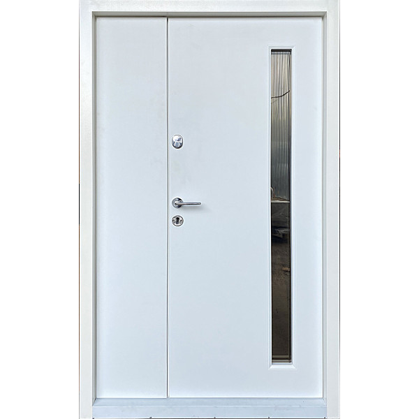 Входные двери Redfort модель Марсель со стеклопакетом полуторная